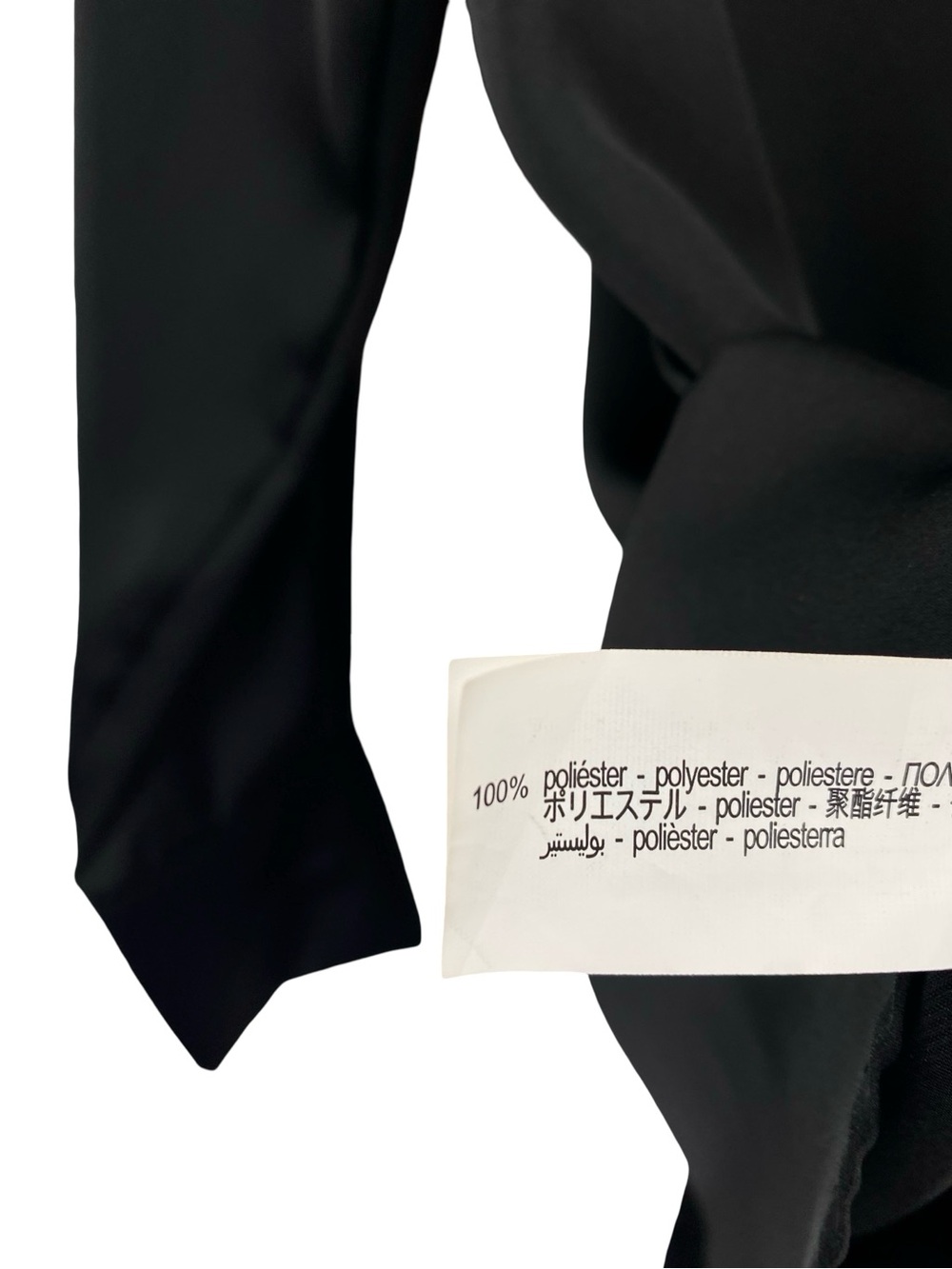 Zara Black Satin Button Down V Neck Blouse Size Medium - Picture 9 of 9